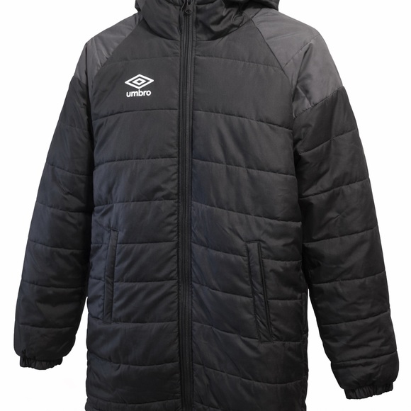 Umbro Men’s Padded Jacket – Black/Carbon, Size Large - Picture 4 of 6